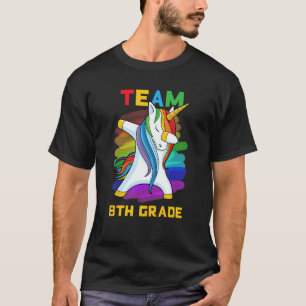 Camiseta Equipo de 8º Grado Unicorn Dabbing Back To School 
