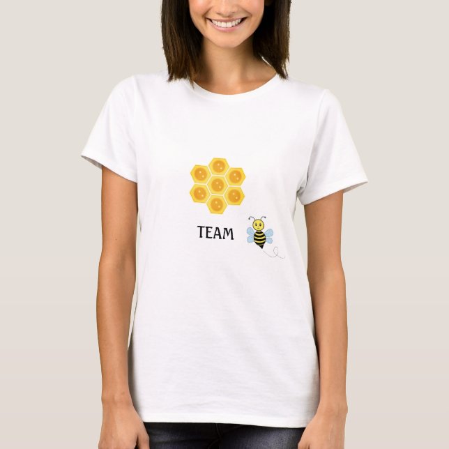 Camiseta Equipo de Abejas y Panal (Anverso)