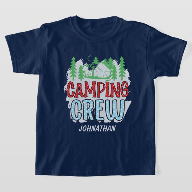 Camiseta Equipo de acampada de niños de Guay añada nombre u (Distribución)