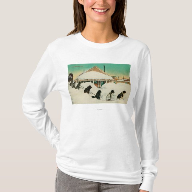 Camiseta Equipo de Alaska Dogsled que descansa en SnowState (Anverso)