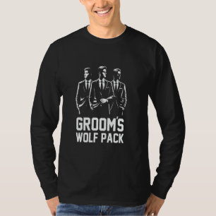 Camiseta Equipo de amigos del novio Manada de lobos Fiesta 