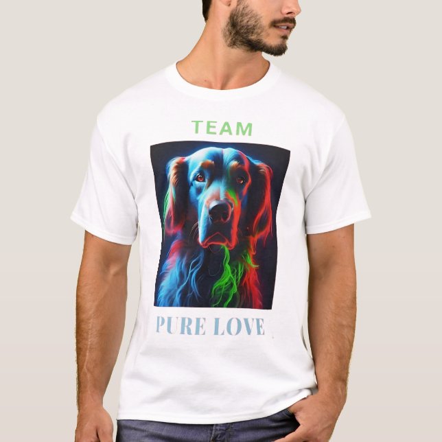 CAMISETA EQUIPO DE AMOR PURO DEL PERRO LABRADOR (Anverso)