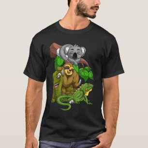 Camiseta Equipo de Animales Koala Perezoso Tortuga Iguana N