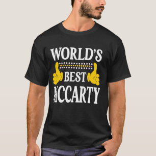 Camiseta Equipo de Apellidos McCarty Apellidos Mejor Mundo