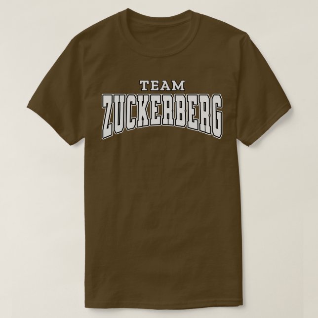 Camiseta Equipo de apoyo a Zuckerberg (Diseño del anverso)