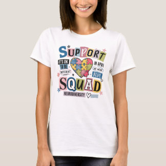 Camiseta Equipo de Apoyo al Autismo Es Bueno Ser Diferente