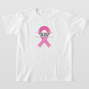 Camiseta Equipo de Apoyo al Cáncer de Mama personalizado
