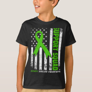 Camiseta Equipo de apoyo bandera estadounidense cinta verde