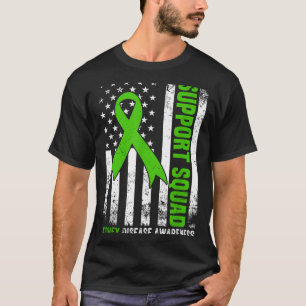 Camiseta Equipo de apoyo bandera estadounidense cinta verde