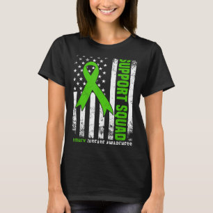Camiseta Equipo de apoyo bandera estadounidense cinta verde