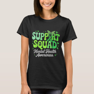 Camiseta Equipo de Apoyo Cinta Verde de Conciencia de la Sa