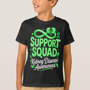Camiseta Equipo de apoyo con lazo verde para la concientiza