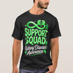 Camiseta Equipo de apoyo con lazo verde para la concientiza