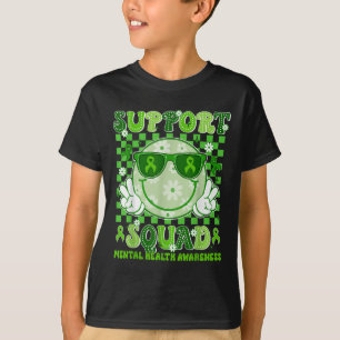 Camiseta Equipo de Apoyo Conciencia de Salud Mental Sonrisa