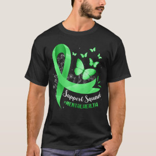 Camiseta Equipo de Apoyo Conciencia de Salud Mental Verde L