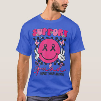 Camiseta Equipo de Apoyo Conciencia Sonrisa Cara Listón Ros