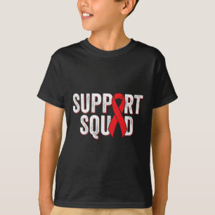 Camiseta Equipo de Apoyo de la Cinta Roja de Conciencia del