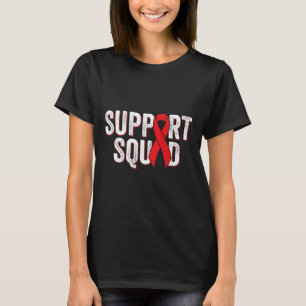 Camiseta Equipo de Apoyo de la Cinta Roja de Conciencia del