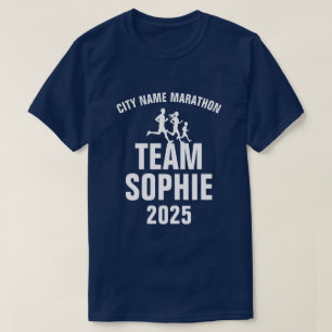 Camiseta Equipo de Apoyo de Maratón Personalizado, Familia
