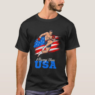Camiseta Equipo de apoyo de Muay Thai Usa Bandera Americana