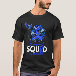 Camiseta Equipo de Apoyo Girasol Colibrí Conciencia de ELA