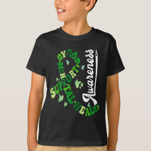 Camiseta Equipo de apoyo mariposa conciencia de salud menta