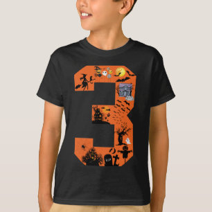 Camiseta Equipo De Arte De Halloween Número 3 Para Niños De