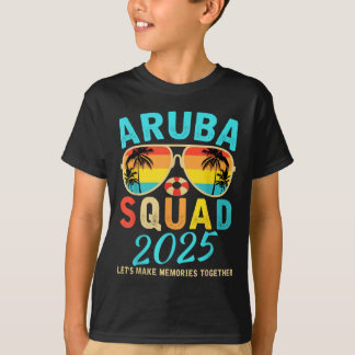 Camiseta Equipo de Aruba 2025 Vacaciones Amigos Familia Com