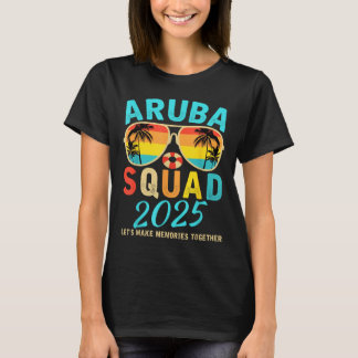 Camiseta Equipo de Aruba 2025 Vacaciones Amigos Familia Com