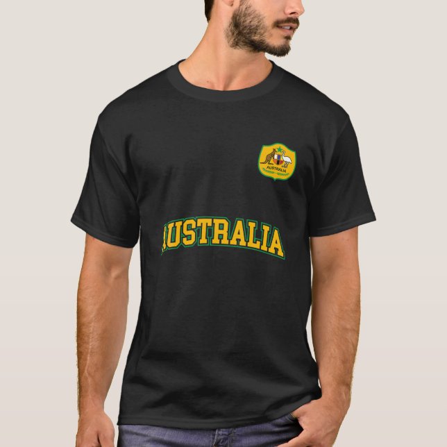 Camiseta Equipo de Australia Deportivo Fútbol Bandera Austr (Anverso)