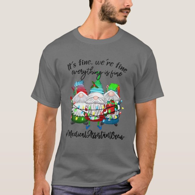 Camiseta Equipo de Auxiliar Médico Está Bien Somos Buen Cri (Anverso)