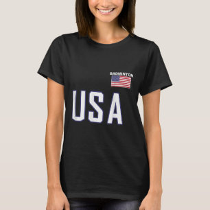 Camiseta Equipo de bádminton de la bandera de EE. UU. Jugad