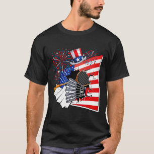 Camiseta Equipo De Badminton Vestido Bandera Americana 4 De