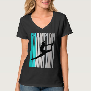 Camiseta Equipo de baile campeón de baile turquesa de niñas