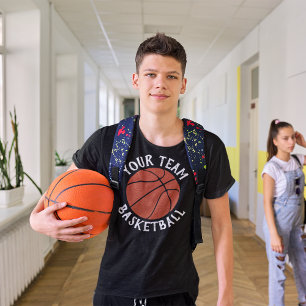 Camiseta Equipo de baloncesto, nombre del jugador y número 