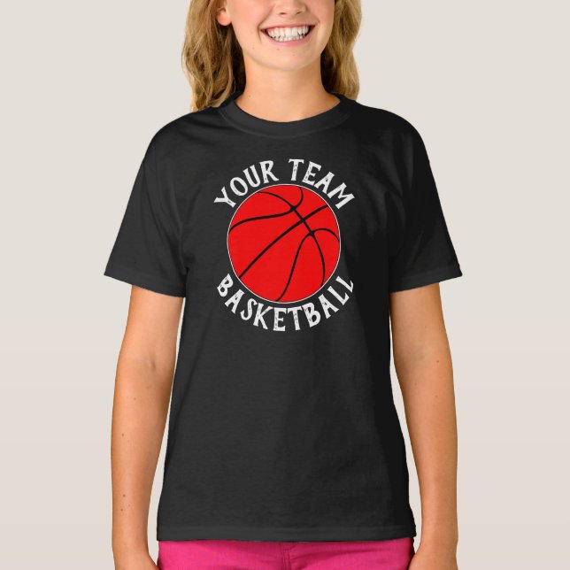 Camiseta Equipo de baloncesto rojo, nombre y número del jug (Anverso)