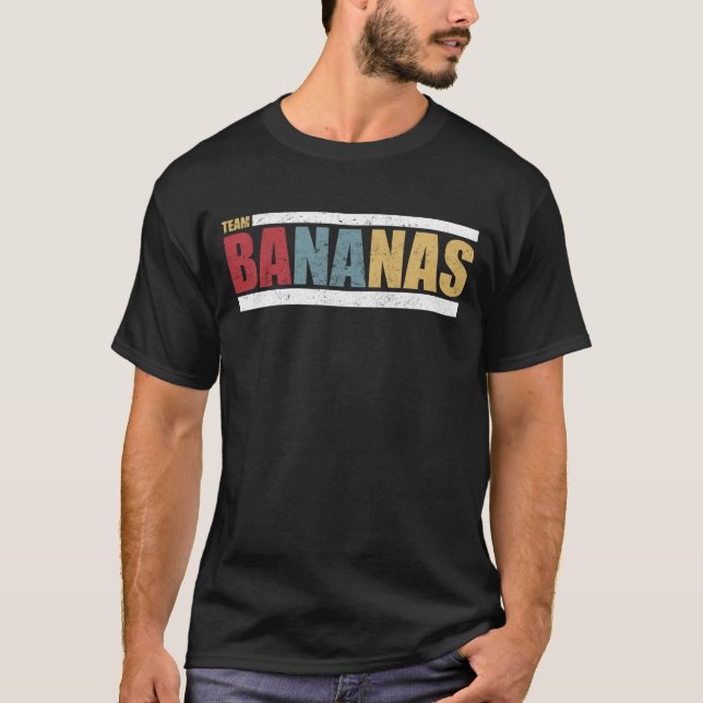 Camiseta Equipo de bananas desafiando a divertida banana (Anverso)