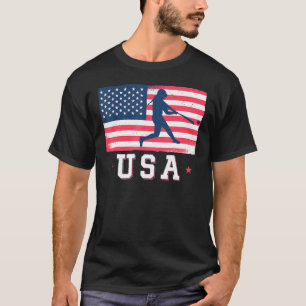 Camiseta Equipo De Bandera De Estados Unidos Softball 4 De