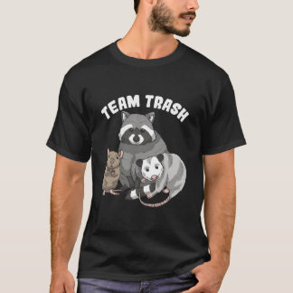 Camiseta Equipo de Basura de Rata Mapache Zarigüeya Zarigüe