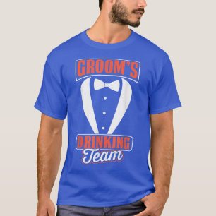 Camiseta Equipo de bebedores de novio masculino fiesta de s