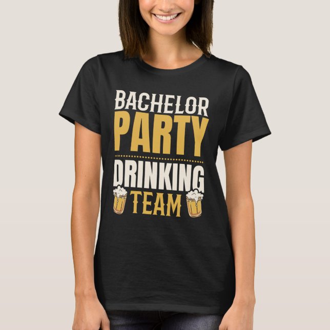 Camiseta Equipo de bebedores de soltero de fiesta Groomsqua (Anverso)