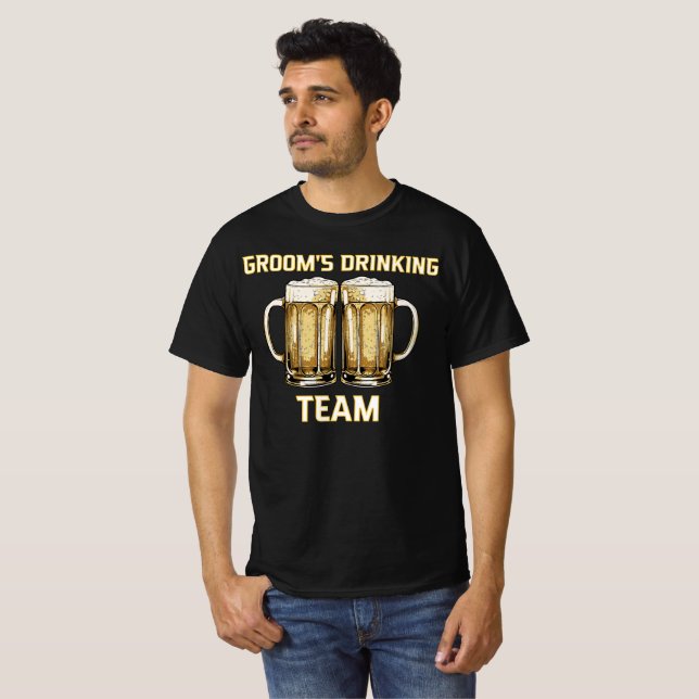 Camiseta Equipo de bebedores del novio (Anverso completo)