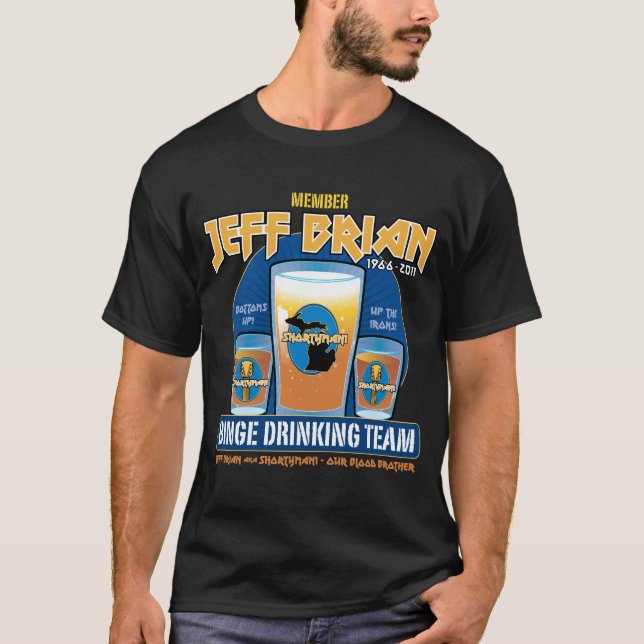 Camiseta Equipo de Bebedores Jeff Brian (Anverso)