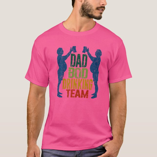 Camiseta Equipo De Beber De Retro Dad, Papá Gracioso Para L (Anverso)