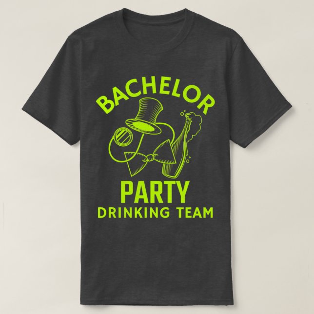 Camiseta Equipo de bebida de despedida de soltero 3 (Diseño del anverso)
