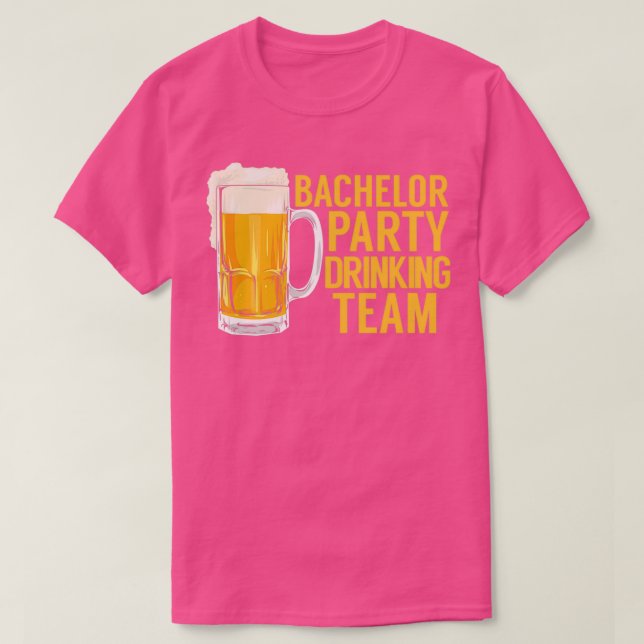 Camiseta Equipo de bebida de despedida de soltero se casa B (Diseño del anverso)