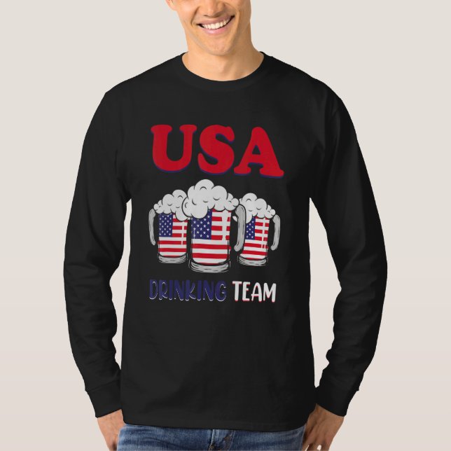 Camiseta Equipo de bebida de EE. UU. 4 de julio (Anverso)
