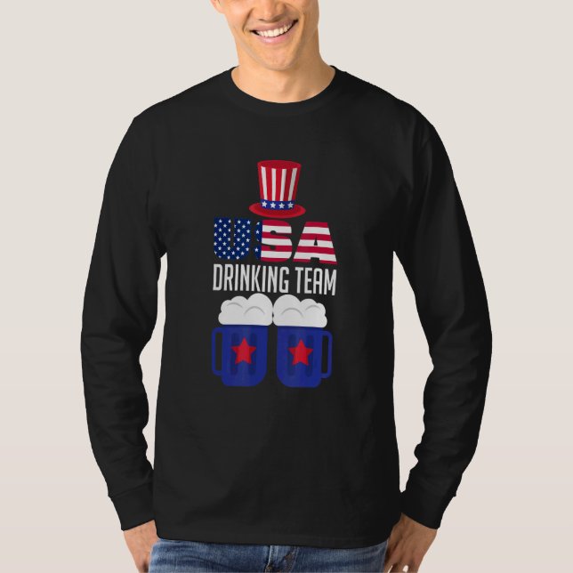 Camiseta Equipo de bebida de EE. UU. Bebedores de cerveza G (Anverso)