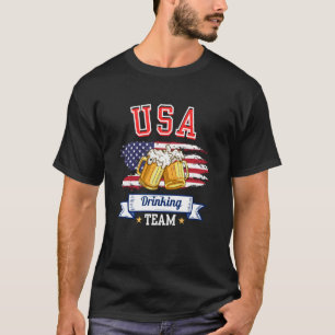 Camiseta Equipo de bebida de EE. UU. divertido cerveza band