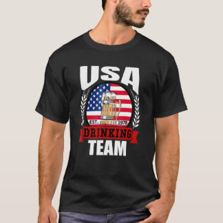 Camiseta Equipo de bebida de EE. UU. Fiesta de cerveza con